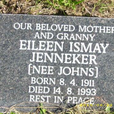 JENNEKER Eileen Ismay nee JOHNS 1911-1993
