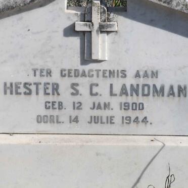 LANDMAN Hester S.C. 1900-1944
