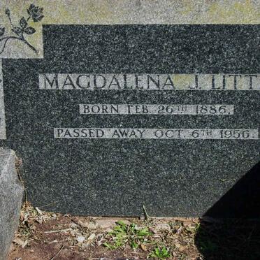 LITTLE Magdalena J. 1886-1956 :: HILL Frederick &amp; Margaret M.E. 1883-1946
