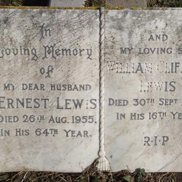 LEWIS Ernest -1955 :: LEWIS William Clifford -1929