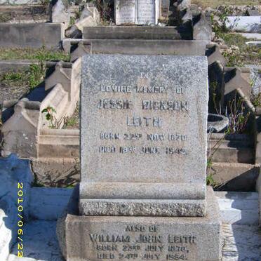 LEITH William John 1876-1954 &amp; Jessie Dickson 1870-1945