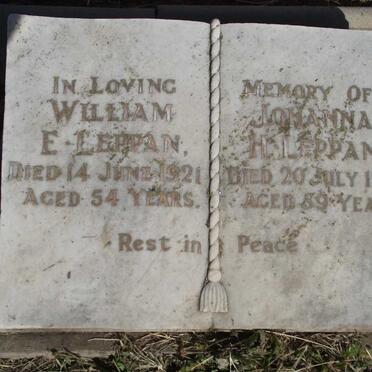 LEPPAN William E. -1921 &amp; Johanna H. -1934