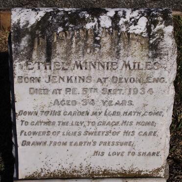 MILES Ethel Minnie nee JENKINS -1934