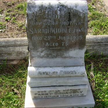 MIDDLETON Sarah -1935 :: BROADWAY Fanny -1916