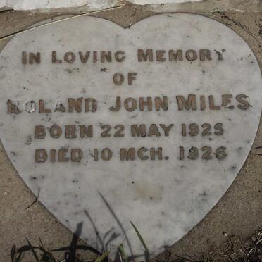 MILES Roland John 1925-1926