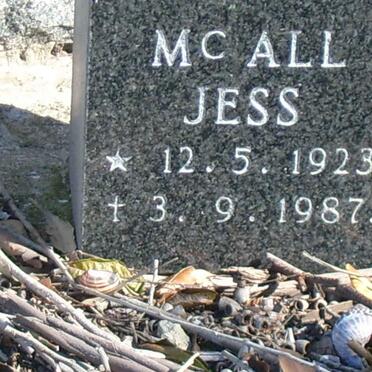 McALL Jess 1923-1987