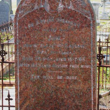 McCALLUM John 1864-1905