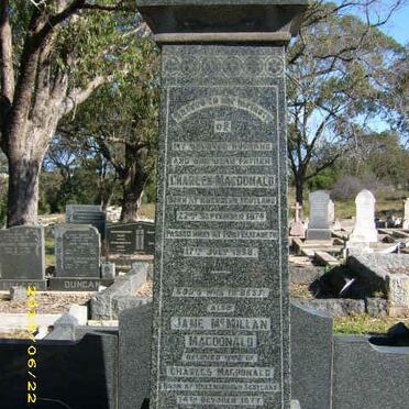 MACDONALD Charles 1874-1938 &amp; Jane McMillan 1877-1945