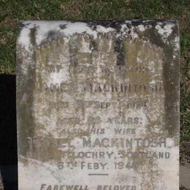 MACKINTOSH James -1921 &amp; Isobel -1940