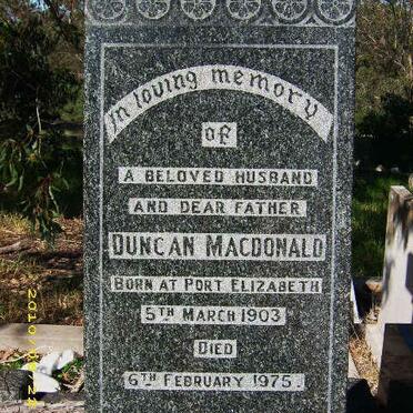 MACDONALD Duncan 1903-1975
