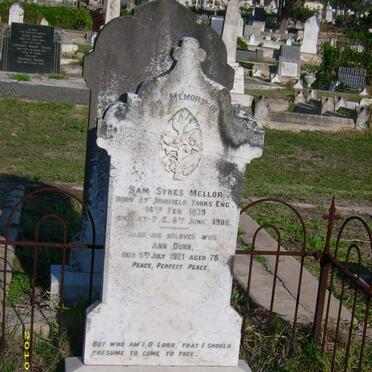 MELLOR Sam Sykes 1839-1908 &amp; Ann Dunn -1921