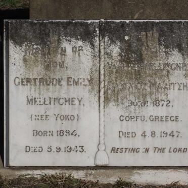 MELLITCHEY Vassili 1872-1947 &amp; Gertrude Emily YOKO 1884-1943