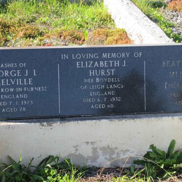 MELLVILLE George J.L. -1973 &amp; Beatrice M. HURST -1986 :: HURST Elizabeth J. nee BOYDELL -1932 