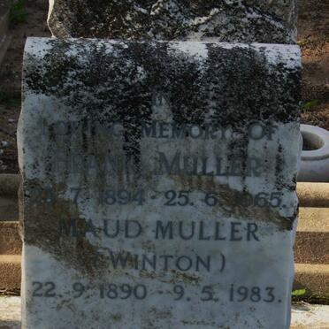 MULLER Frank 1894-1965 &amp;  Maud WINTON 1890-1983