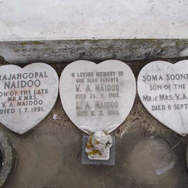 NAIDOO V.A. -1962 &amp; L.A. 1958 :: NAIDOO Rajahgopal -1991 :: NAIDOO Soma Soondram -1987