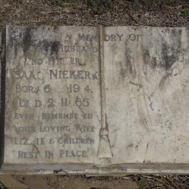 NIEKERK  Isaac 1914-1965