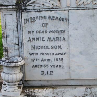 NICHOLSON Annie Maria -1938