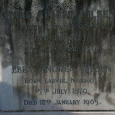 NILSEN Nils Albert 1874-1949 &amp; Ebba Andrea 1879-1965