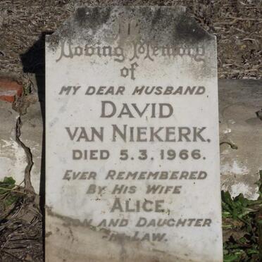 NIEKERK  David, van -1966