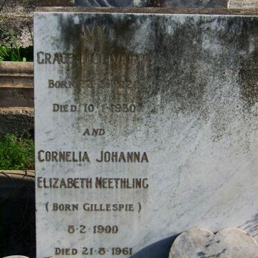 NEETHLING Cornelia Johanna Elizabeth nee GILLESPIE 1900-1961 :: D'OLIVEIRA Ivy Grace 1929-1930