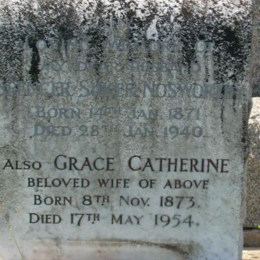NOSWORTHY Spencer Suker 1871-1940 &amp; Grace Catherine 1873-1954