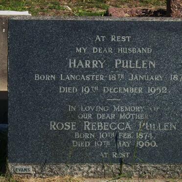 PULLEN  Harry 1877-1952 &amp; Rose Rebecca 1874-1960