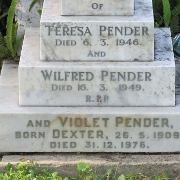 PENDER Wilfred 1949 &amp; Violet DEXTER 1909-1976 :: PENDER Teresa -1946
