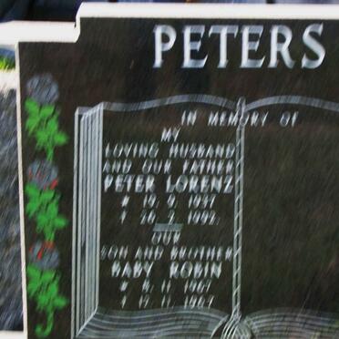PETERS Peter Lorenz 1937-1992 &amp; Mary Robin -1967
