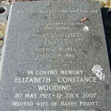 PIGOTT Barry Clifford 1923-1981 &amp; Elizabeth Constance Wooding 1927-2007 :: BRUGGEMANN Hardi