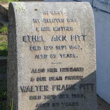 PITT Walter Frank -1955 &amp; Ethel Ann -1947