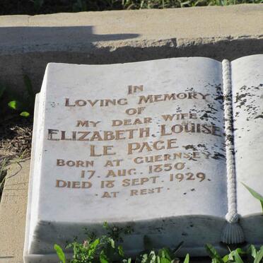 PAGE Elizabeth Louise, le 1850-1929