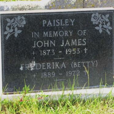 PAISLEY John James 1873-1953 &amp; Frederika 1889-1972