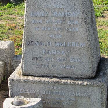 RAMSAY Donald Malcolm -1948 &amp; Emily -1938 