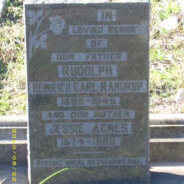 RANDRUP Rudolph Heinrich Carl 1859-1945 &amp; Jessie Agnes 1874-1955