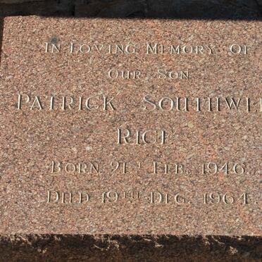 RICE Patrick Southwell 1946-1964