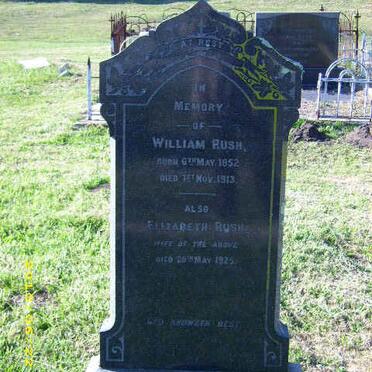 RUSH William 1852-1913 &amp;  Elizabeth -1925
