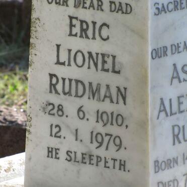 RUDMAN Eric Lionel 1910-1979 &amp; Mildred Ethel 1918-2002 :: RUDMAN Ashley Alexander 1946-1949