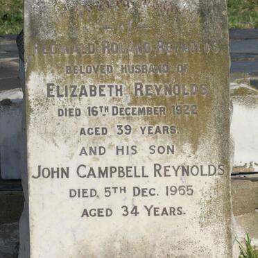 REYNOLDS Reginald Roland -1922 :: REYNOLDS John Campbell -1965