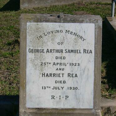 REA George Arthur Samuel -1923 &amp; Harriet -1930