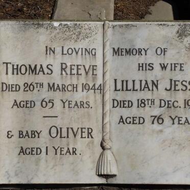 REEVE Thomas -1944 &amp; Lillian Jessie -1962 :: REEVE Oliver