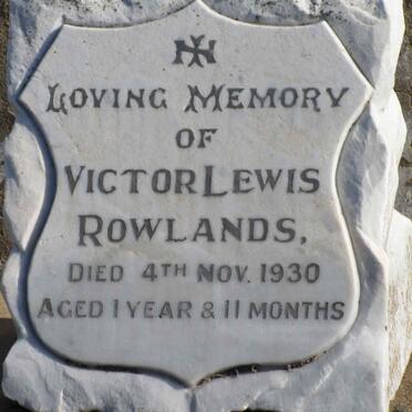 ROWLANDS Victor Lewis -1930 