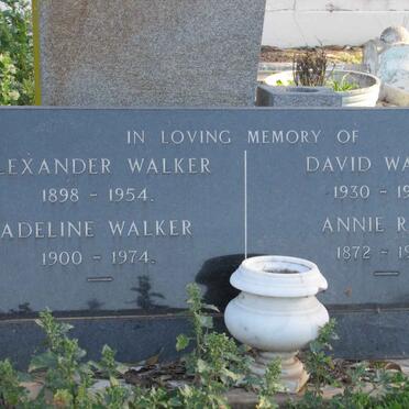 ROUS Annie 1972-1958 :: WALKER Alexander 1898-1954 &amp; Adeline 1900-1974 :: WALKER David 1930-1948