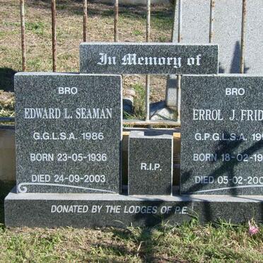 SEAMAN Edward L. 1936-2003 :: FRIDEY Errol J. 1941-2007