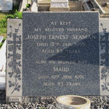 SEAMAN Joseph Ernest -1955 &amp; Maud -1961