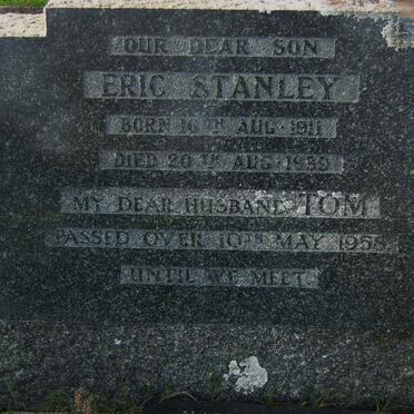STANLEY Eric 1911-1939 :: STANLEY Tom -1958