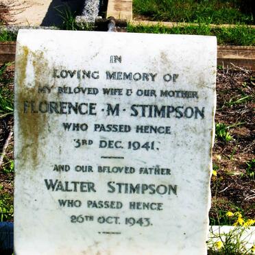 STIMPSON Walter -1943 &amp; Florence M. -1943