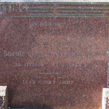 SUTHERLAND Sophie Eliza 1886-1949