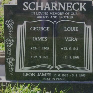 SCHARNECK George James 1909-1961 &amp; Louie Vera 1912-1961
