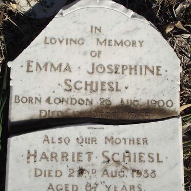 SCHIESL Emma Josephine 1900-1935 :: SCHIESL Harriet -1938