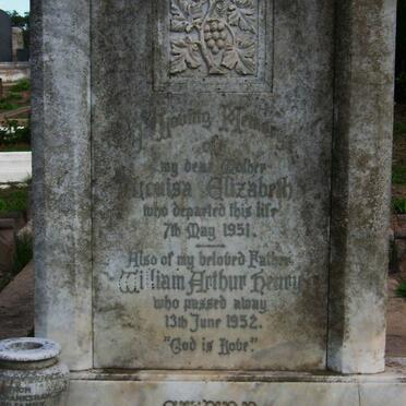 SHARP William Arthur -1952 &amp; Louisa Elizabeth -1951